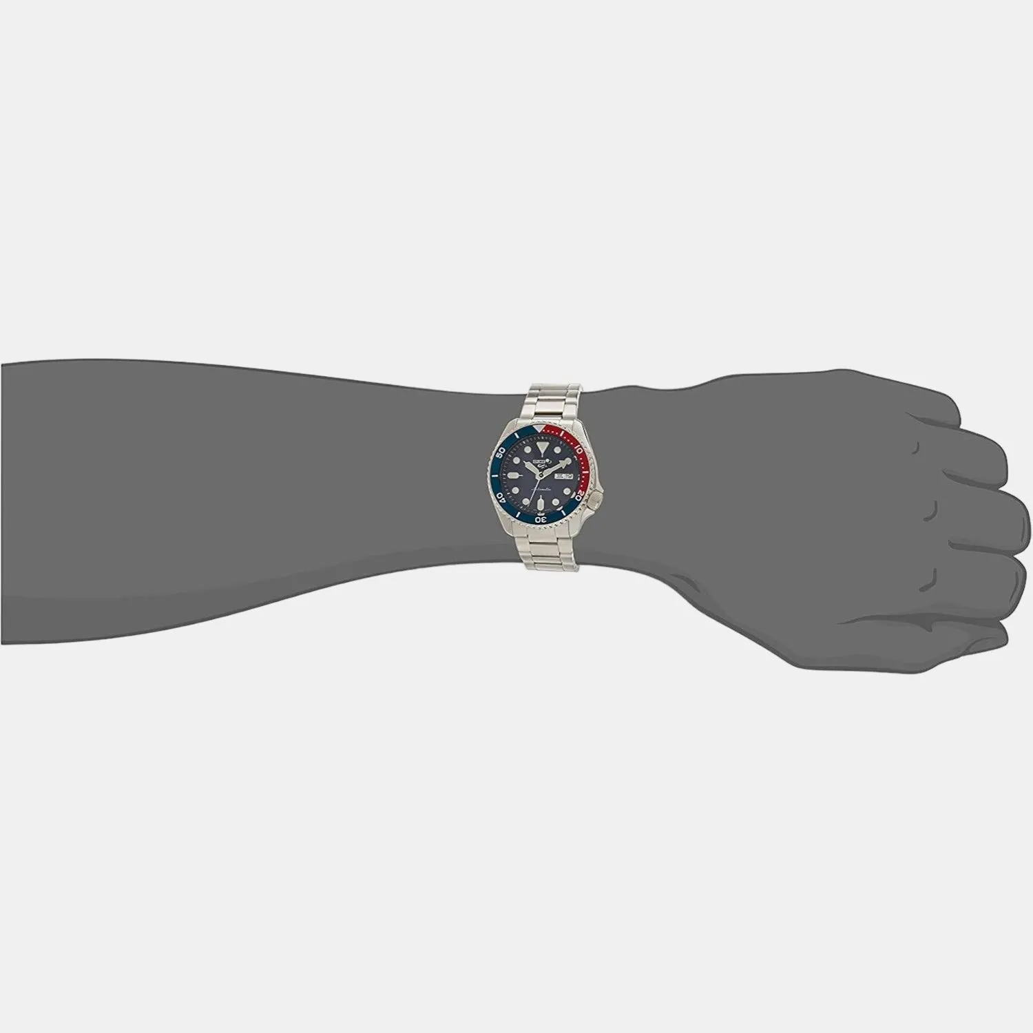 5 Sports Men Automatic Blue Dial Analog Stainless Steel Watch SRPD53K1