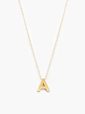 ABLE - Letter Charm Necklace - Gold-filled