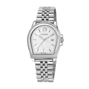 Aigner Verona Men's White Dial Stainless Steel Metal Bracelet Watch