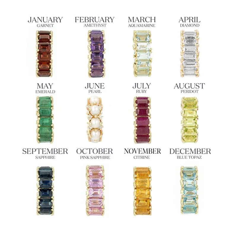 Amethyst   Diamond Rounds Big Bead - February