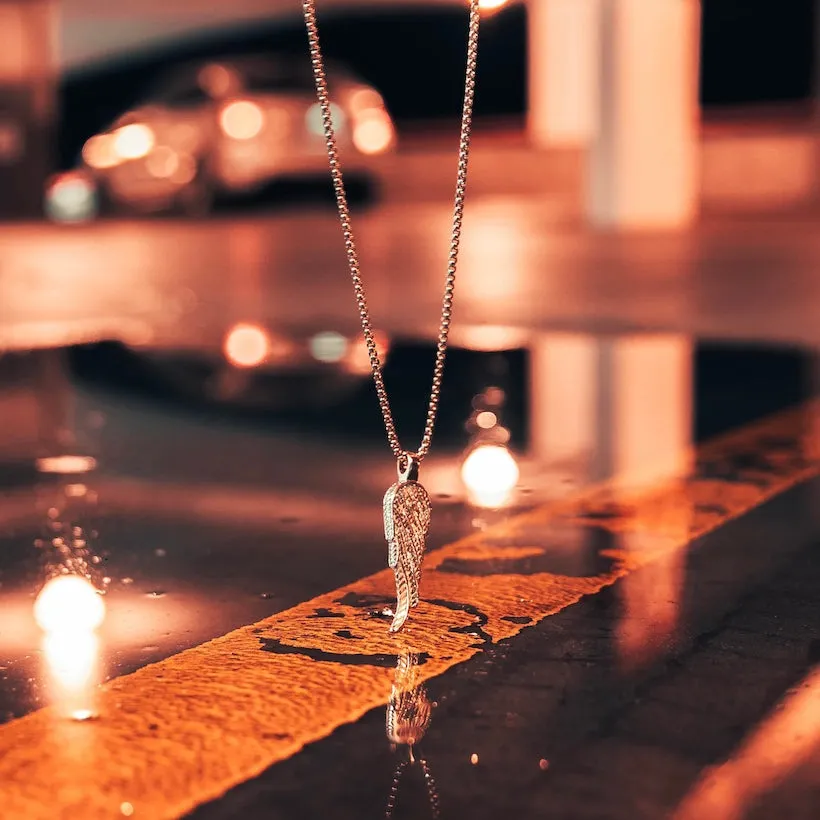 Angel Wing Necklace 24KT Gold