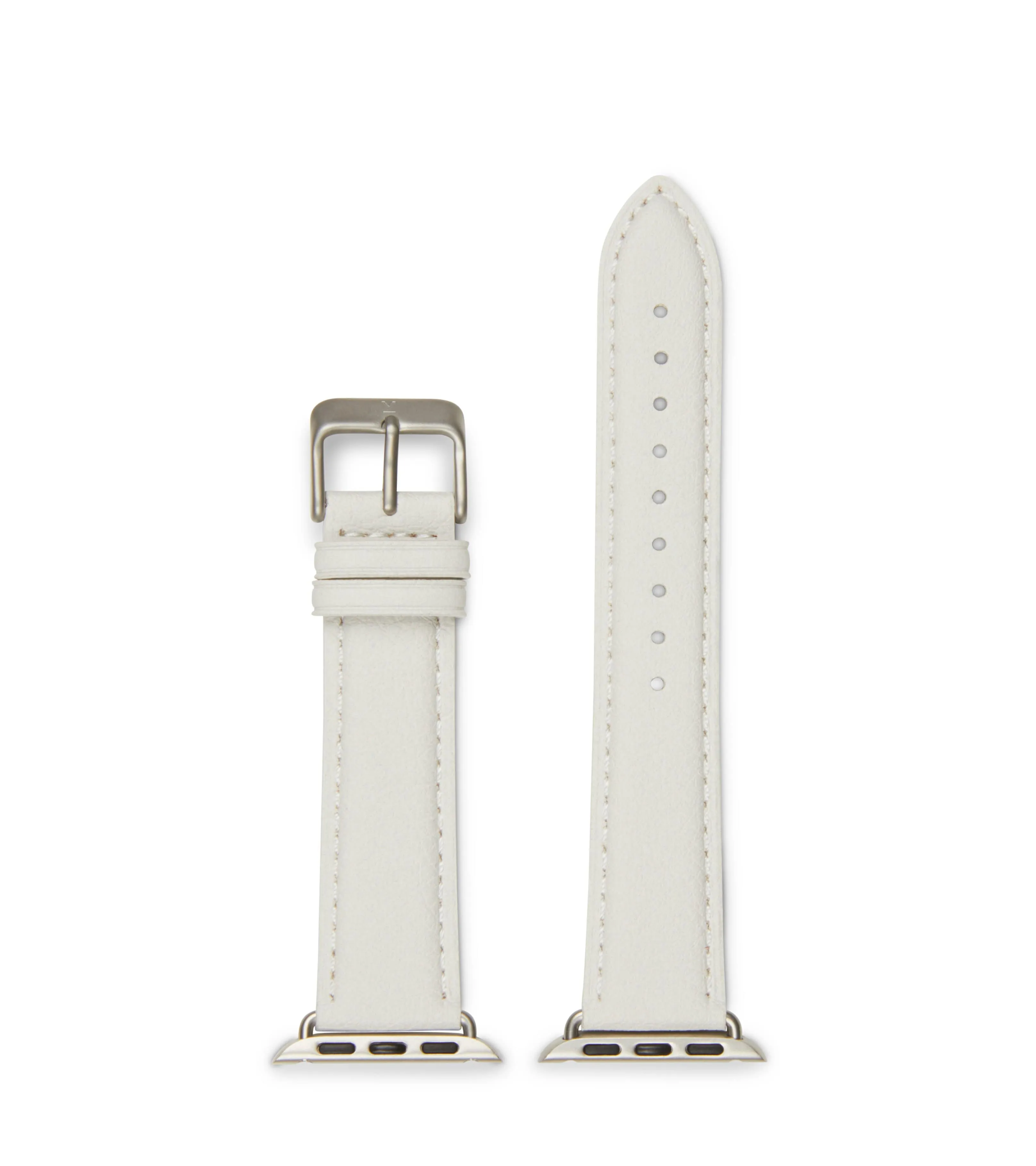 Apple Watch Compatible Vegan Watch Strap | Off White & Silver