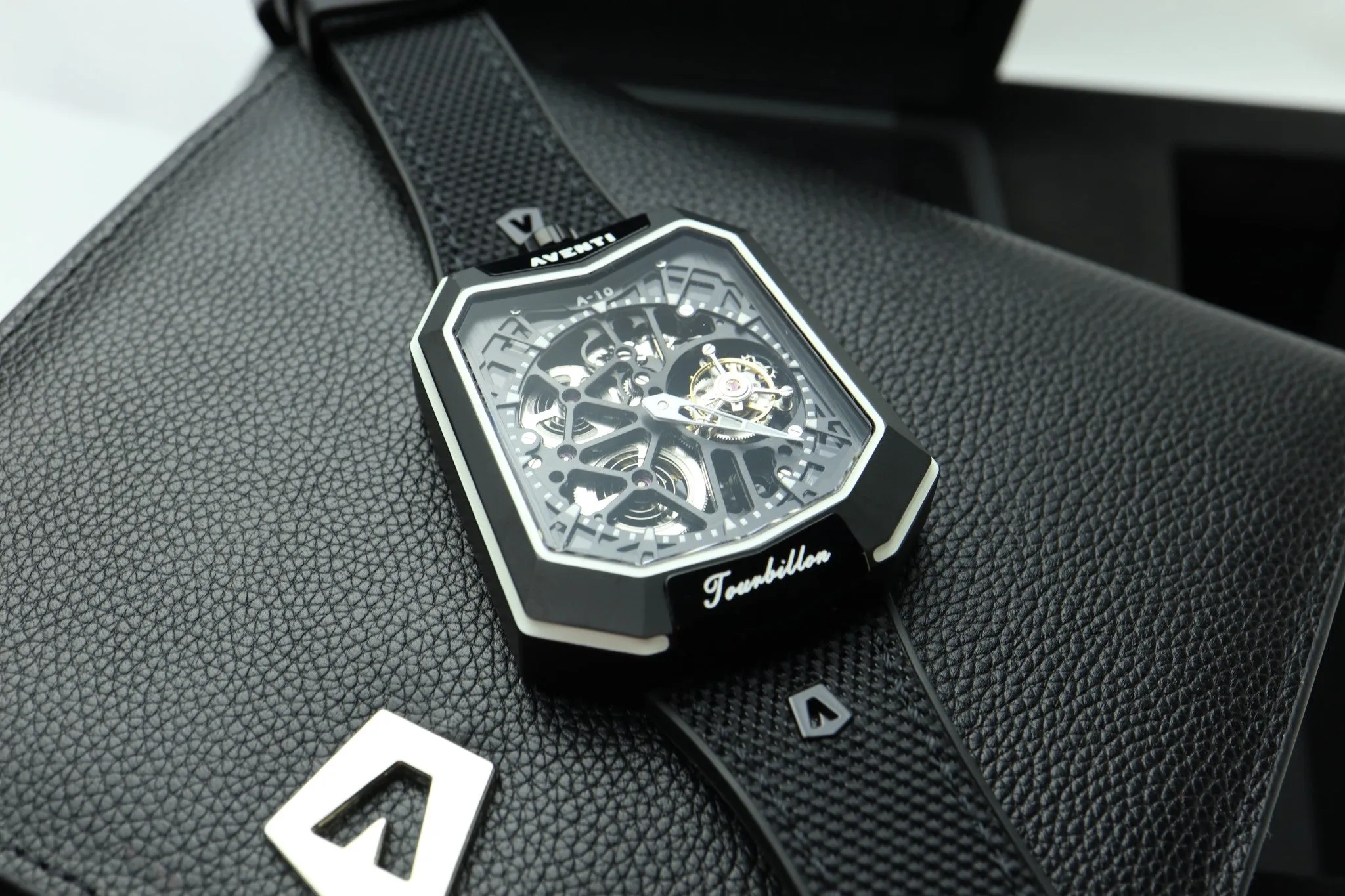 AVENTI UniCorn Skeleton Tourbillion Watch A10 Super Rare Exclusive DLC Black