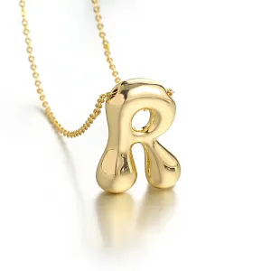 Balloon Bubble Initial Letter Necklaces