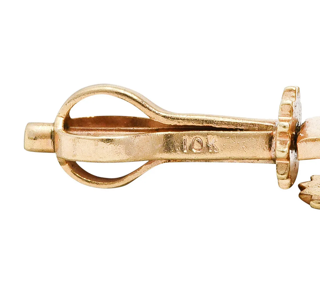 Ballou & Co. Inc. Antique Enamel Two-Tone Gold Charm Bracelet