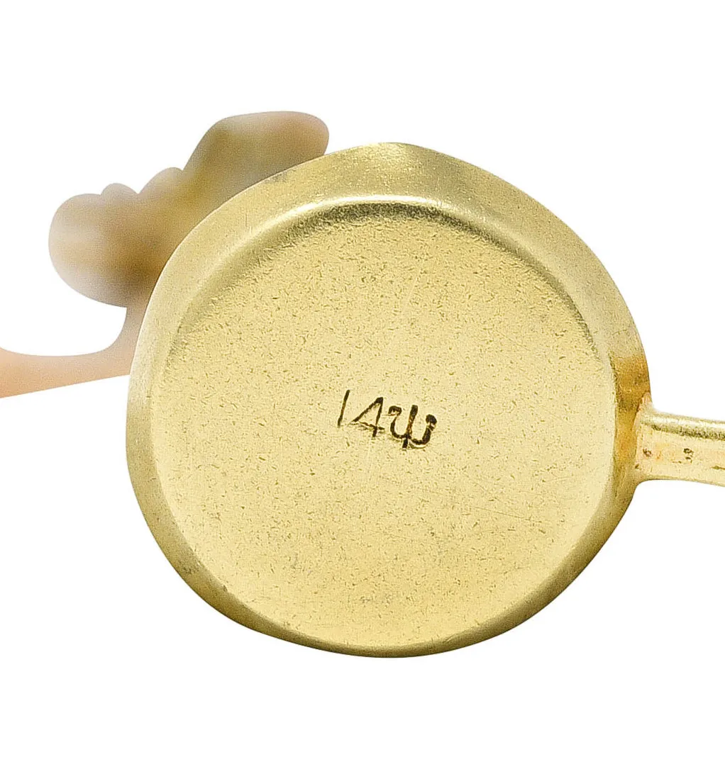 Ballou & Co. Inc. Antique Enamel Two-Tone Gold Charm Bracelet