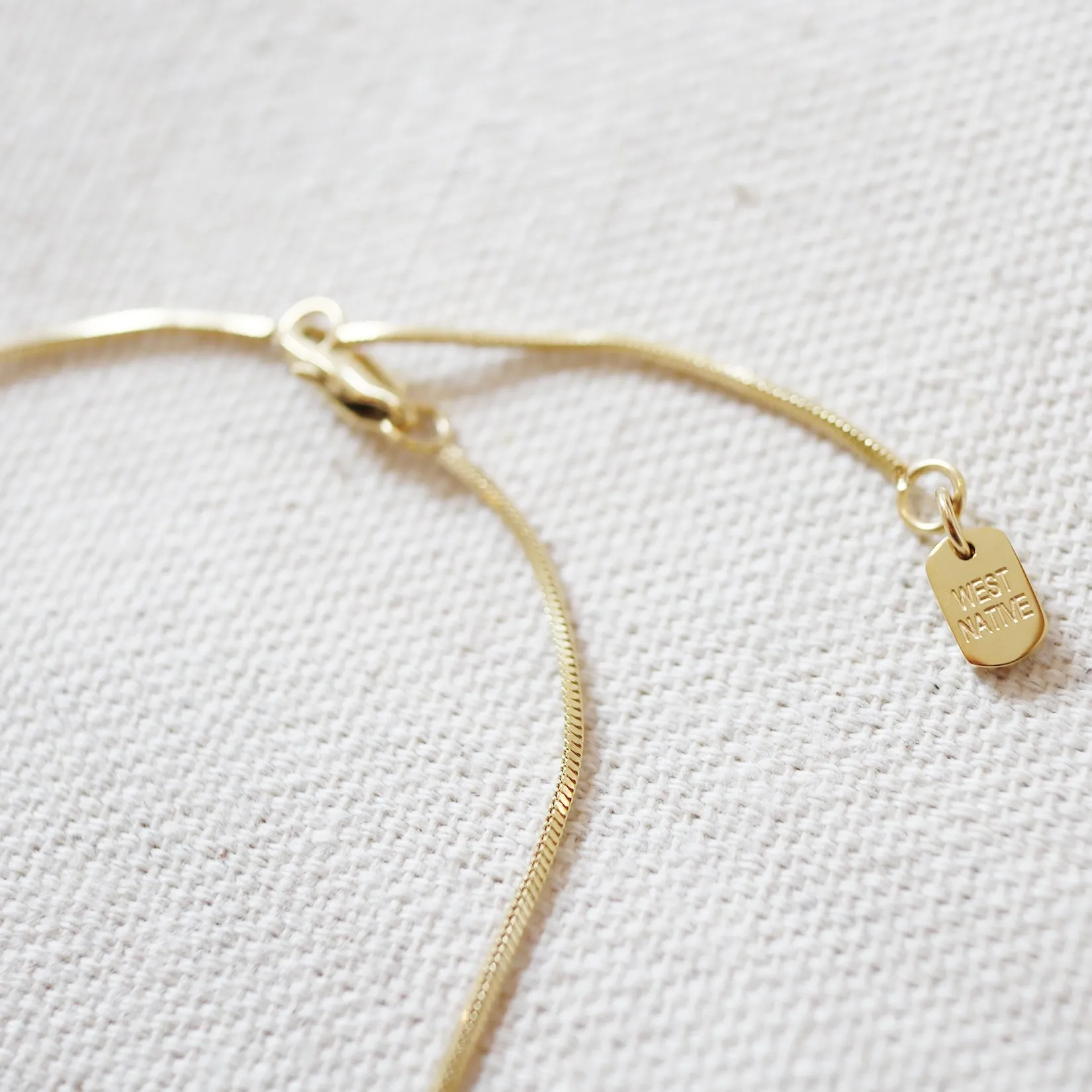 BAMBOO INITIAL PENDANT NECKLACE