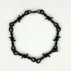 Barbed Wire Chain Bracelet - Black