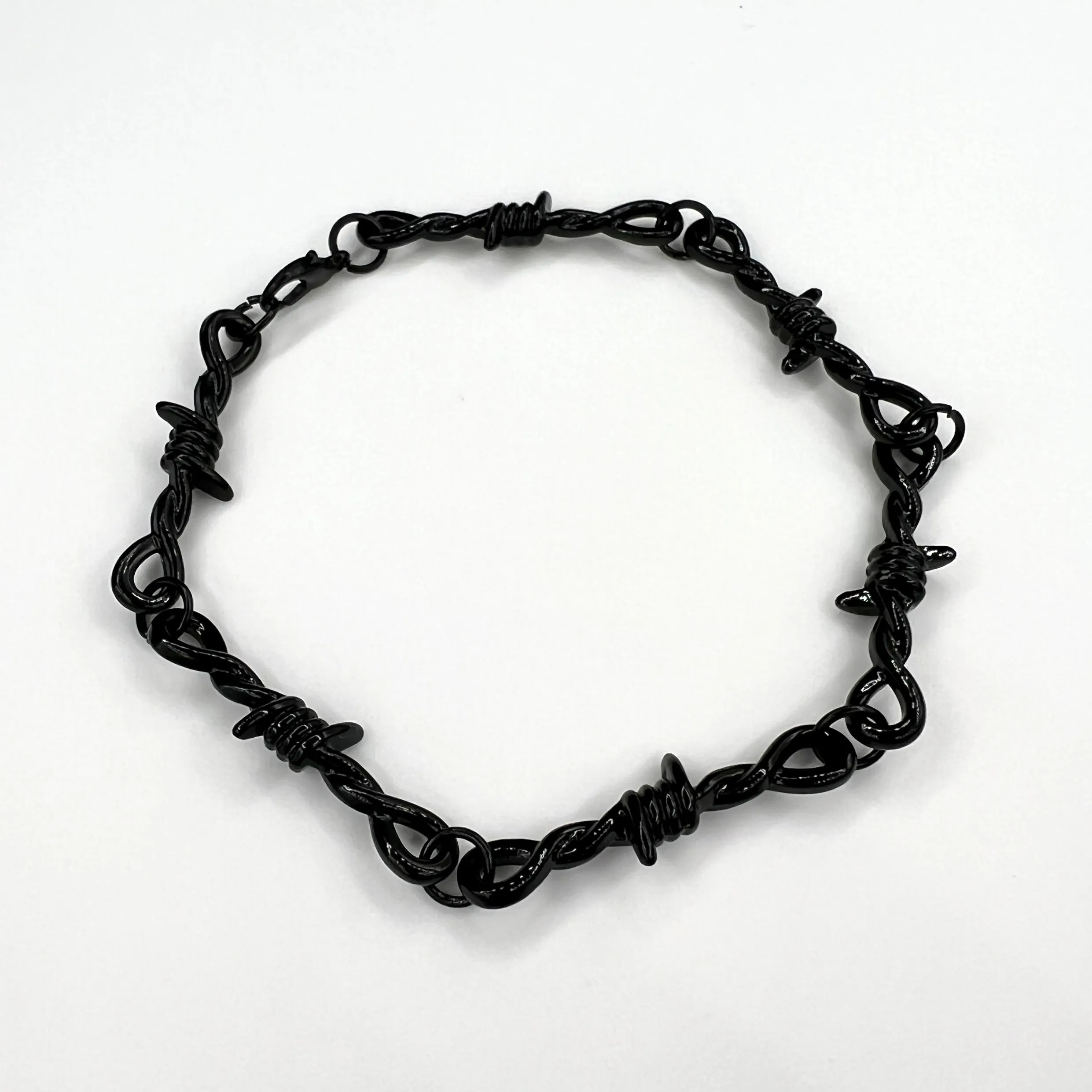 Barbed Wire Chain Bracelet - Black
