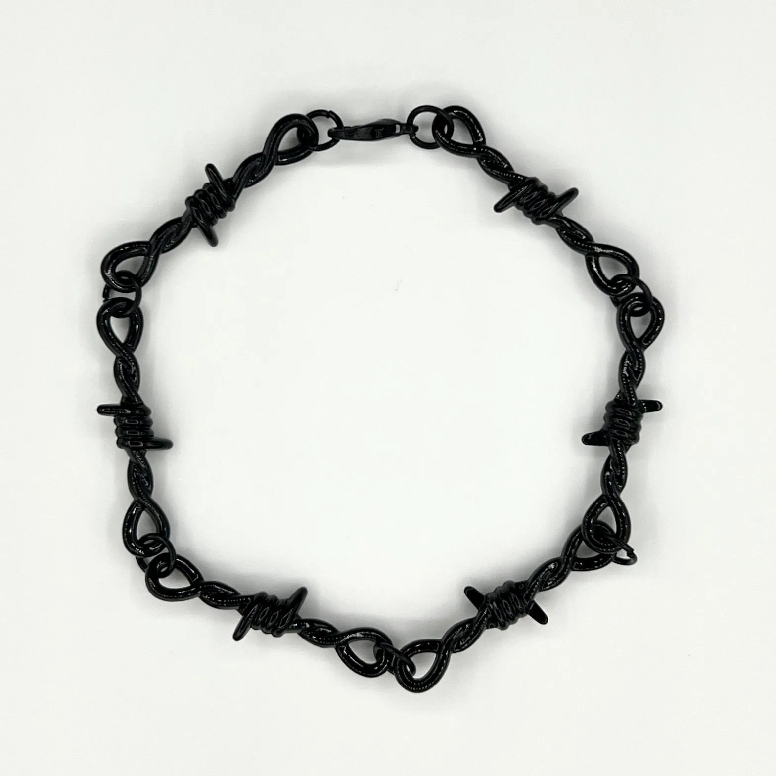 Barbed Wire Chain Bracelet - Black