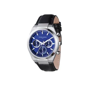 Batignolles Influential Multifunction watch with Blue Dial with Leather Strap