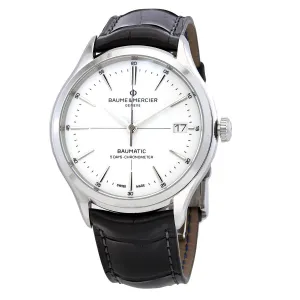 Baume et Mercier Clifton Baumatic Automatic Men's Black Leather Watch 10518