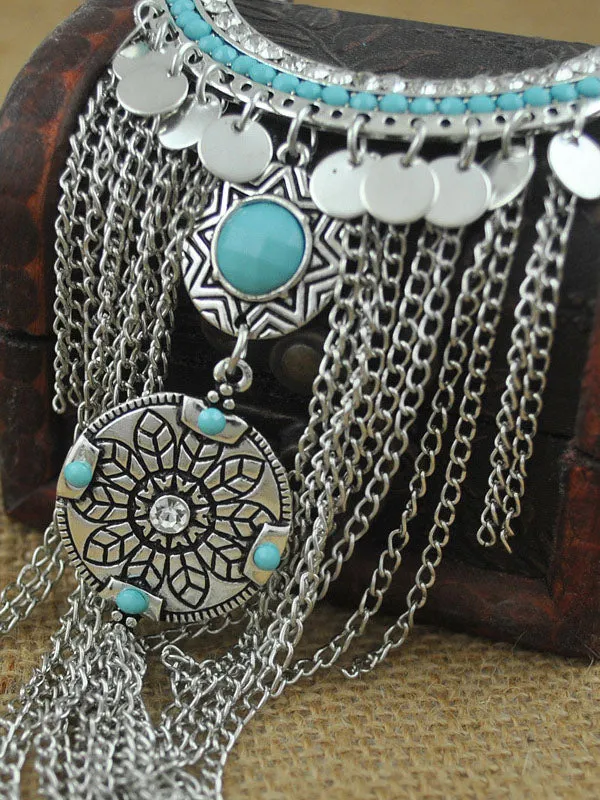 Bohemian Chain Fringed Clavicle Necklace Female