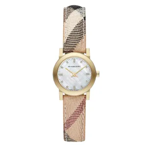 Burberry Multicolor Leather Strap Silver Dial Quartz Watch for Ladies - BU9212