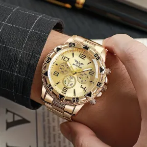Business Quartz Large Dial Watch