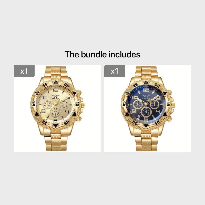 Business Quartz Large Dial Watch