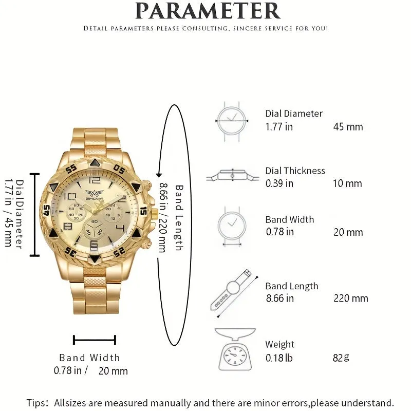 Business Quartz Large Dial Watch