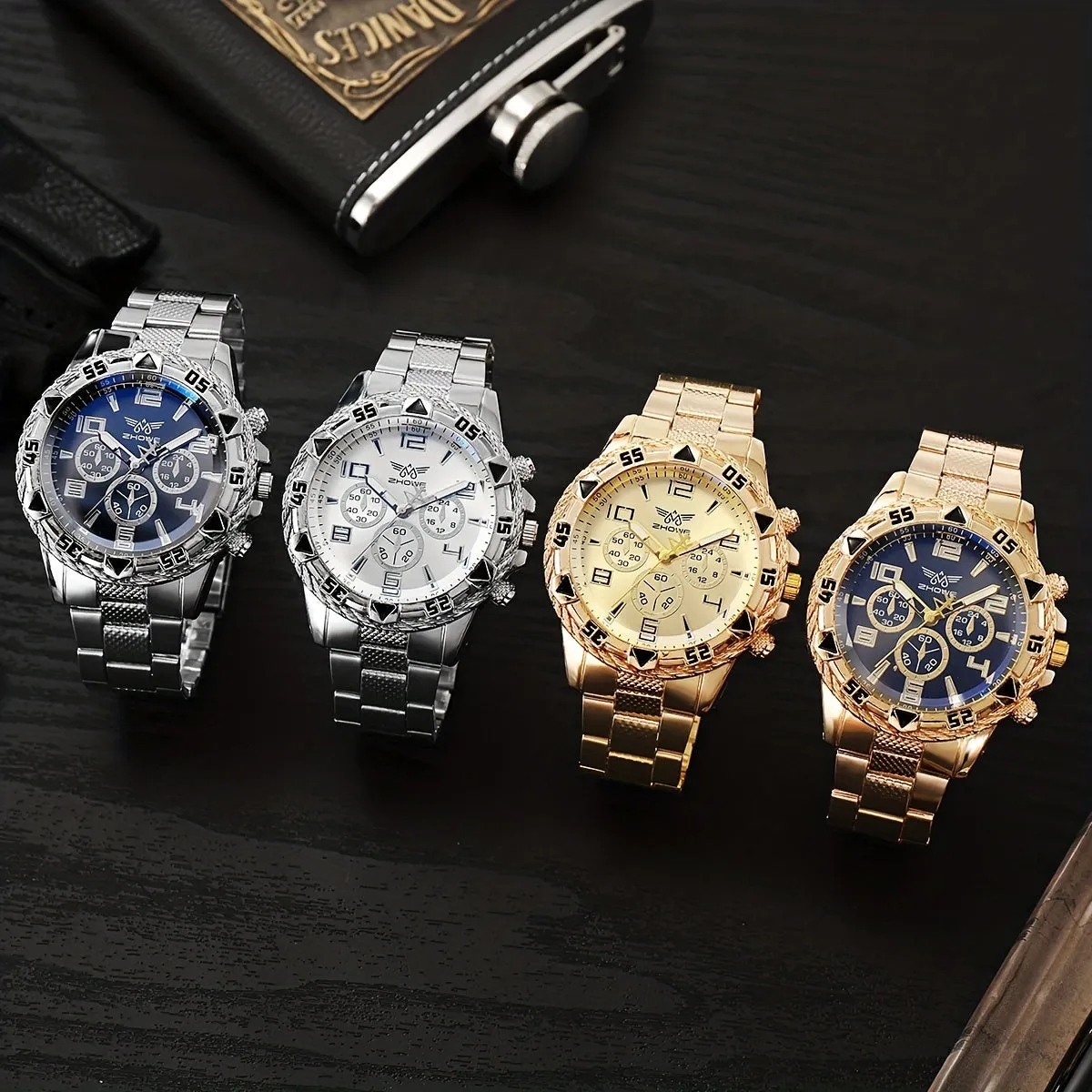 Business Quartz Large Dial Watch
