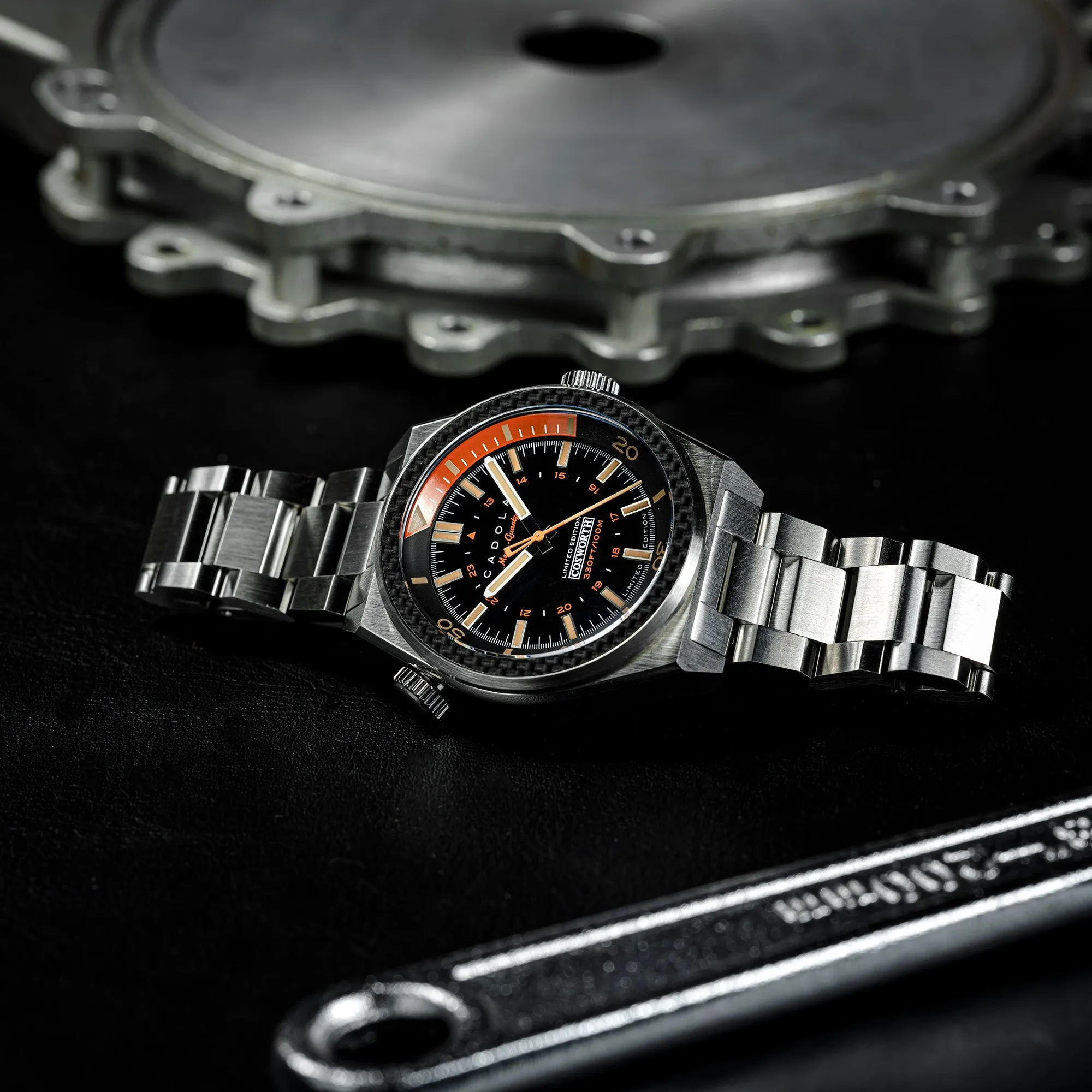 Cadola Men's Asphalt Black Cosworth Costin Meca-Quartz Limited Edition Watch CD-1039-11