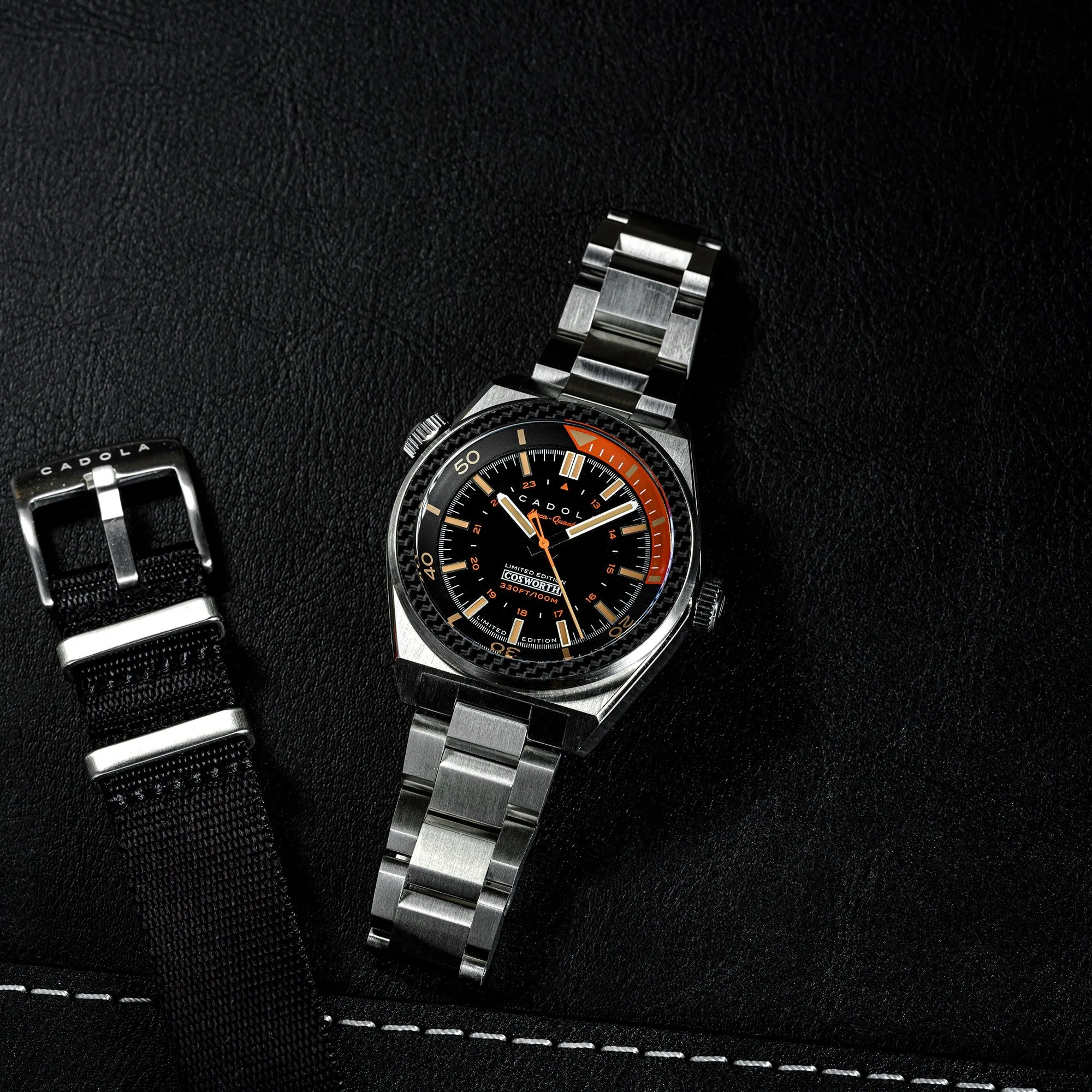 Cadola Men's Asphalt Black Cosworth Costin Meca-Quartz Limited Edition Watch CD-1039-11