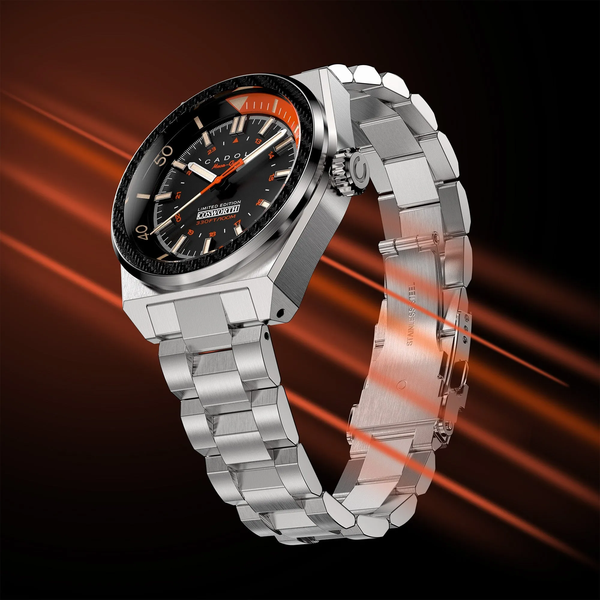 Cadola Men's Asphalt Black Cosworth Costin Meca-Quartz Limited Edition Watch CD-1039-11