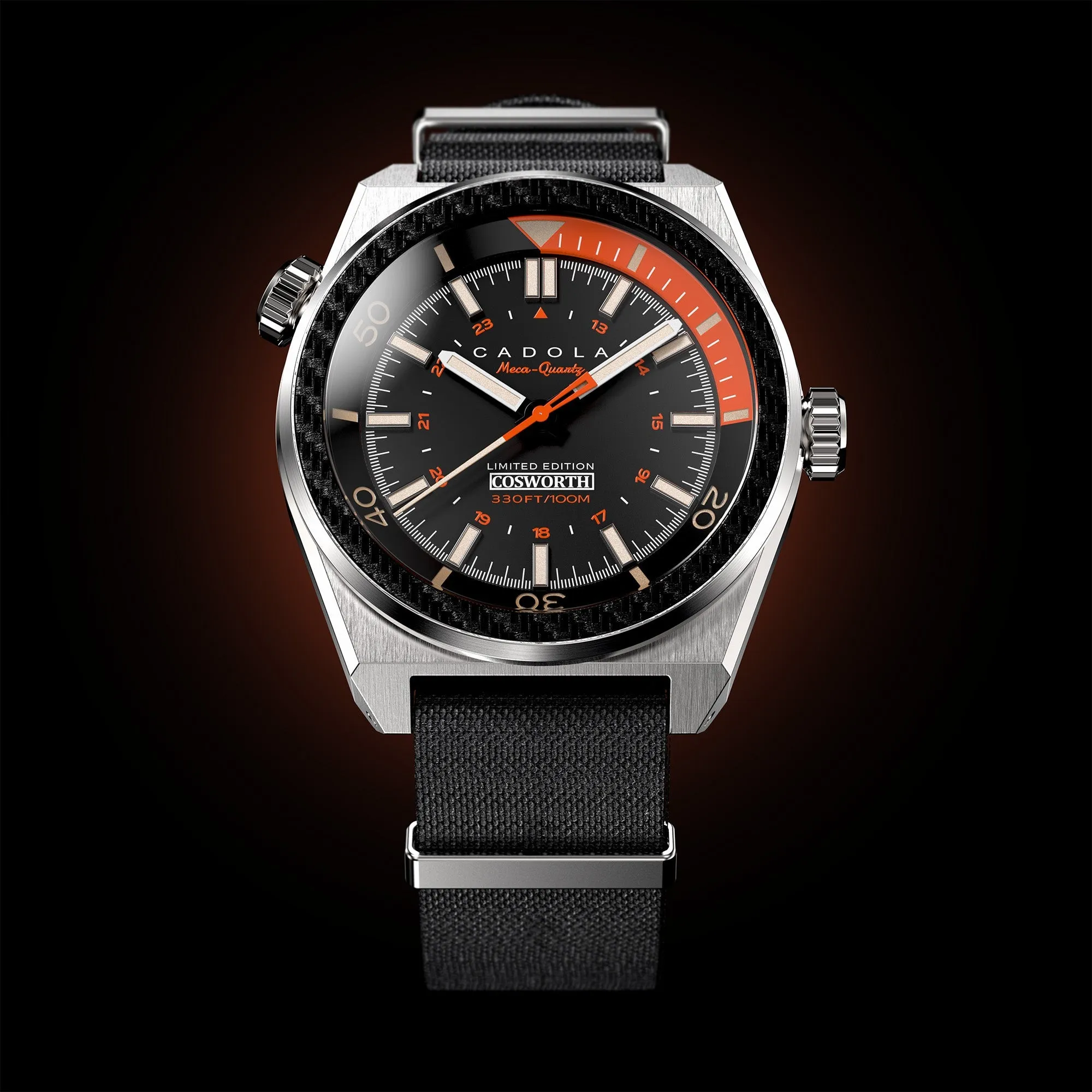 Cadola Men's Asphalt Black Cosworth Costin Meca-Quartz Limited Edition Watch CD-1039-11