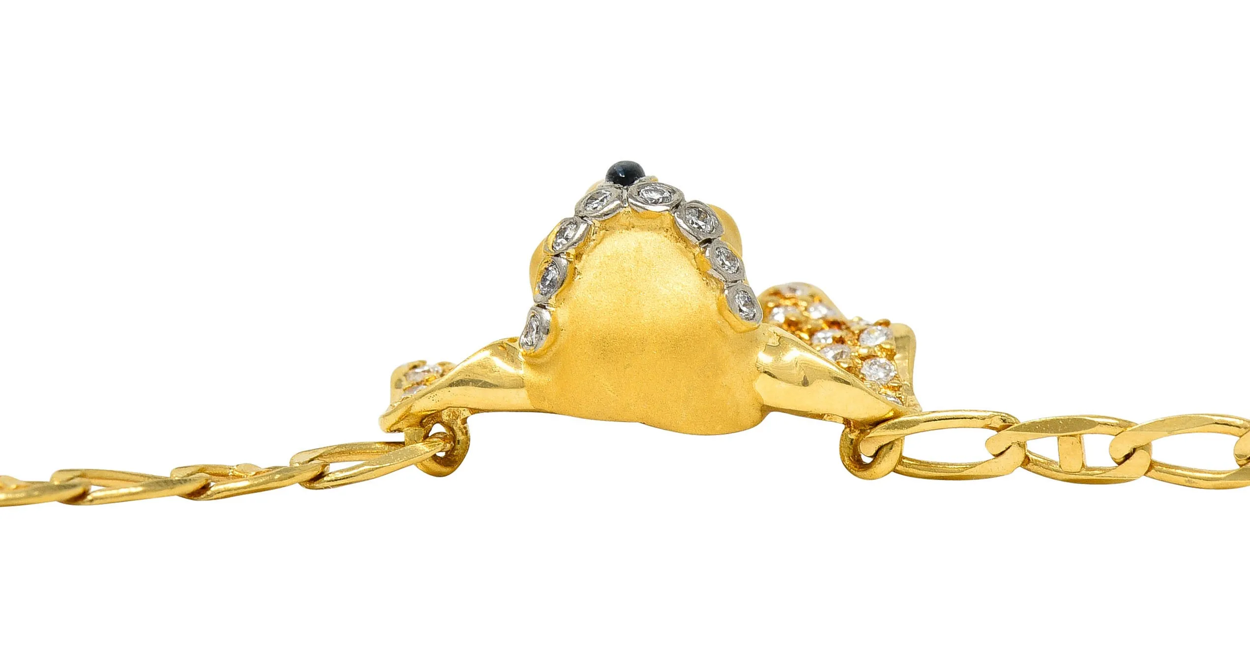 Carrera Y Carrera Sapphire Ruby Diamond 18 Karat Gold Elephante Necklace
