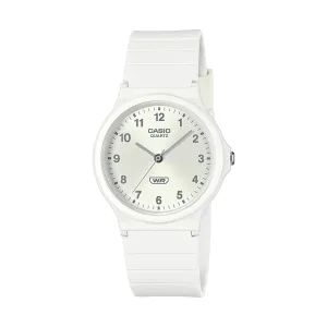 Casio Analogue Water Resistant White Resin Band MQ24B-7B