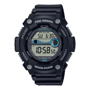 Casio Digital Black Resin Band Black Dial Watch WS1300H-1A