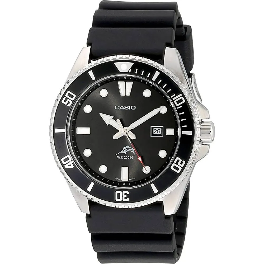 Casio Men's MDV106-1AV 200 M WR Black Dive Watch (MDV106-1A) | Multiple Colors