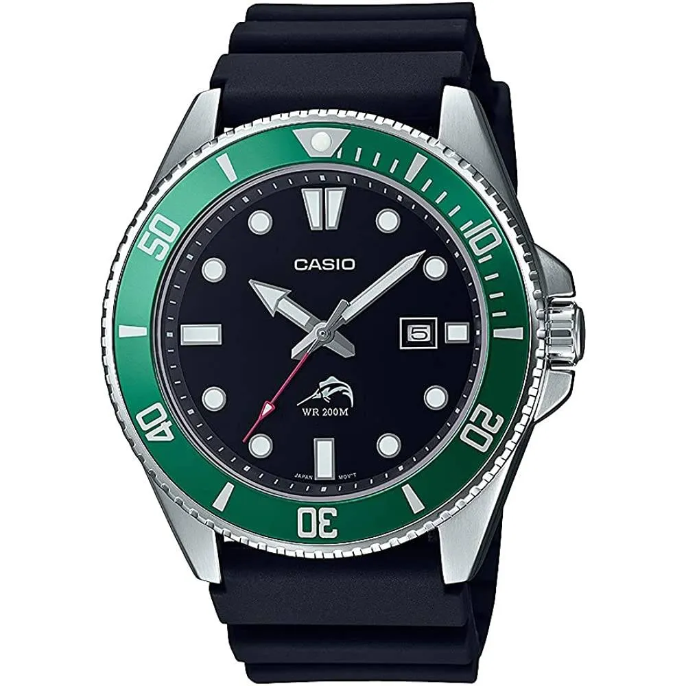 Casio Men's MDV106-1AV 200 M WR Black Dive Watch (MDV106-1A) | Multiple Colors