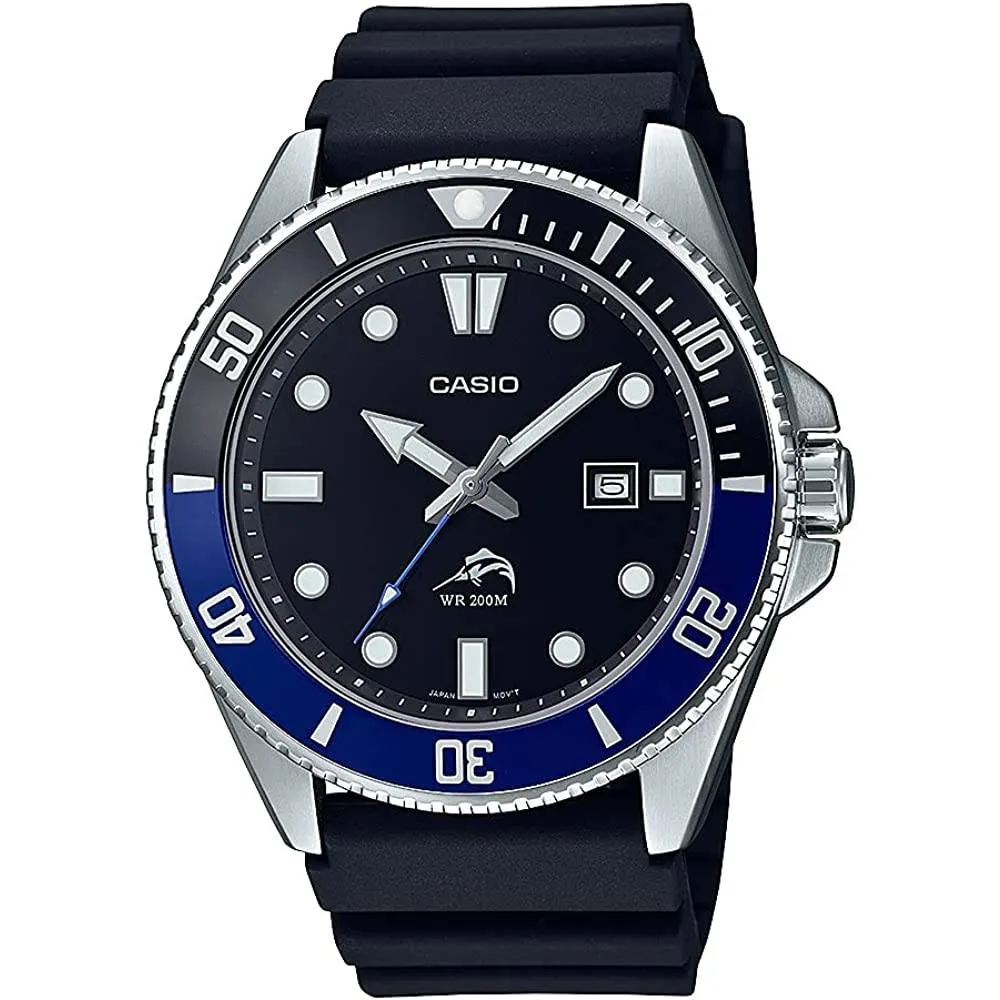 Casio Men's MDV106-1AV 200 M WR Black Dive Watch (MDV106-1A) | Multiple Colors