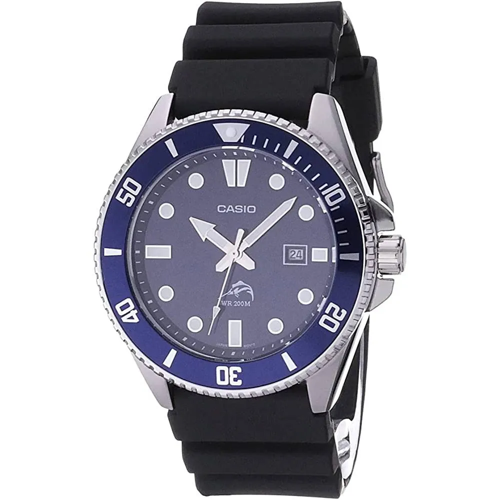 Casio Men's MDV106-1AV 200 M WR Black Dive Watch (MDV106-1A) | Multiple Colors