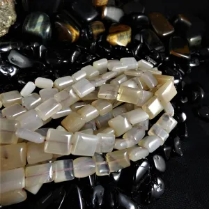 Chalcedony Bead Strands(small square)