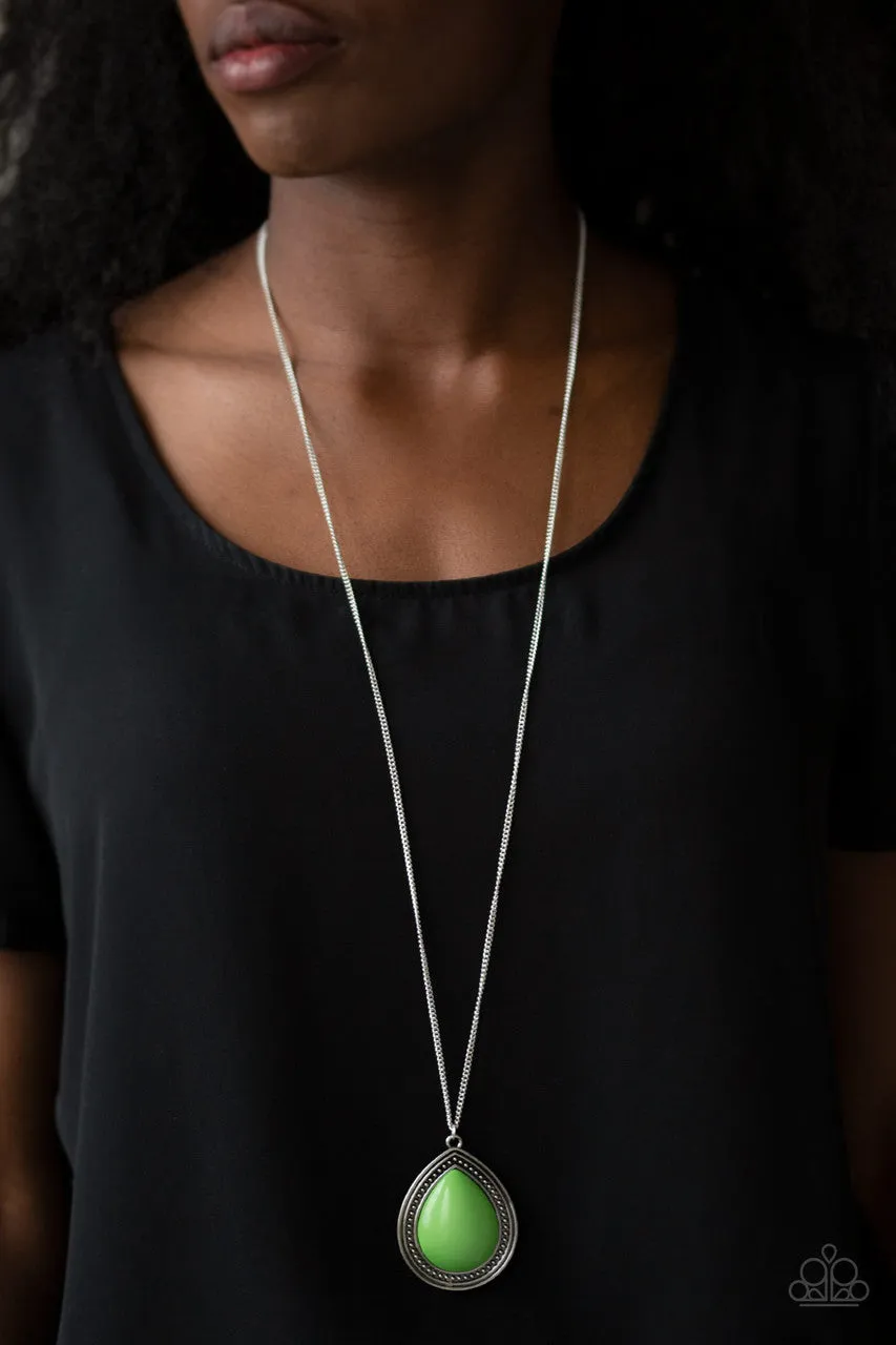 Chroma Courageous Green Paparazzi Necklace