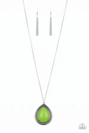 Chroma Courageous Green Paparazzi Necklace