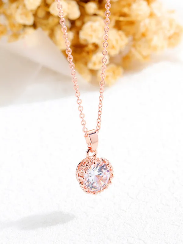 Clavicle Chain Delicate Micro-inlaid Zircon Pendant