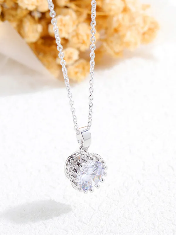 Clavicle Chain Delicate Micro-inlaid Zircon Pendant