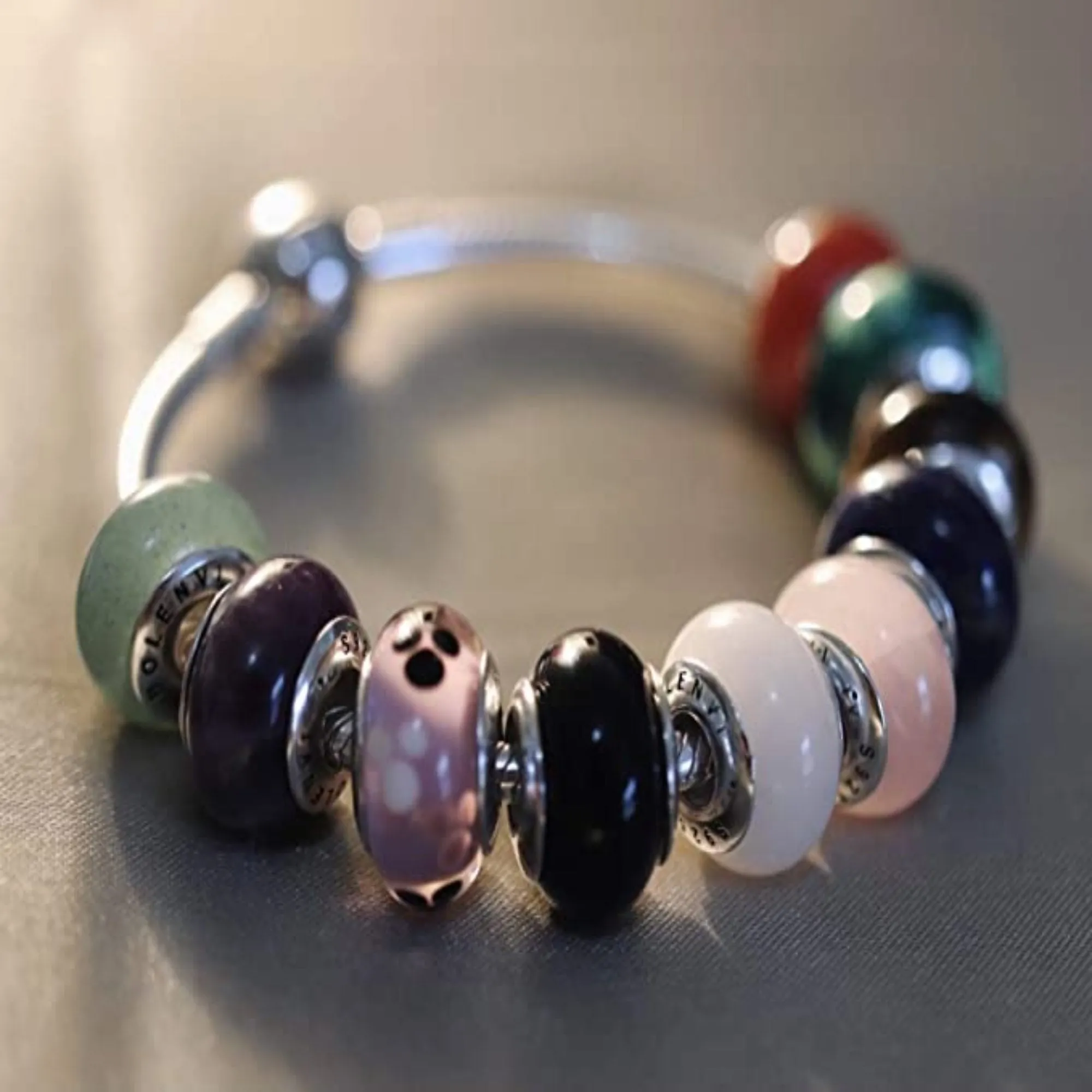 Clear Quartz Real Healing Chakra Stone Bead Charm