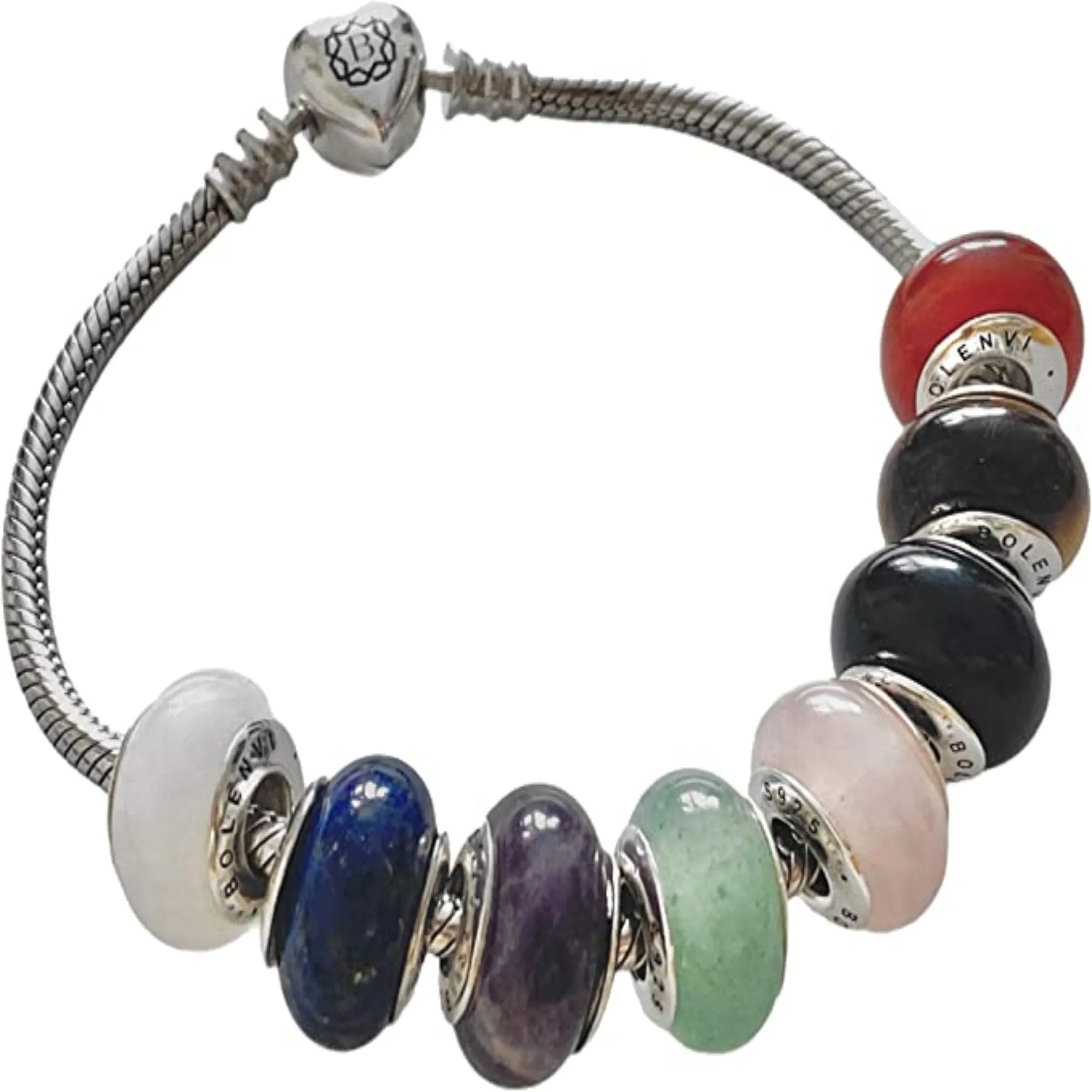 Clear Quartz Real Healing Chakra Stone Bead Charm