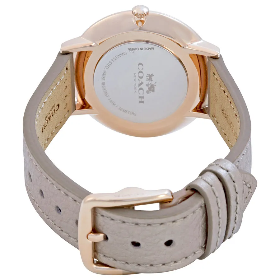 Coach Slim Easton Silver Dial Ladies Leather Watch 14502684