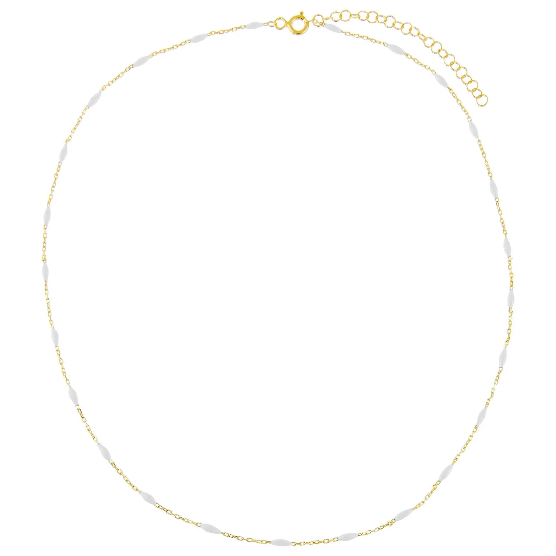 Colored Enamel Bead Necklace