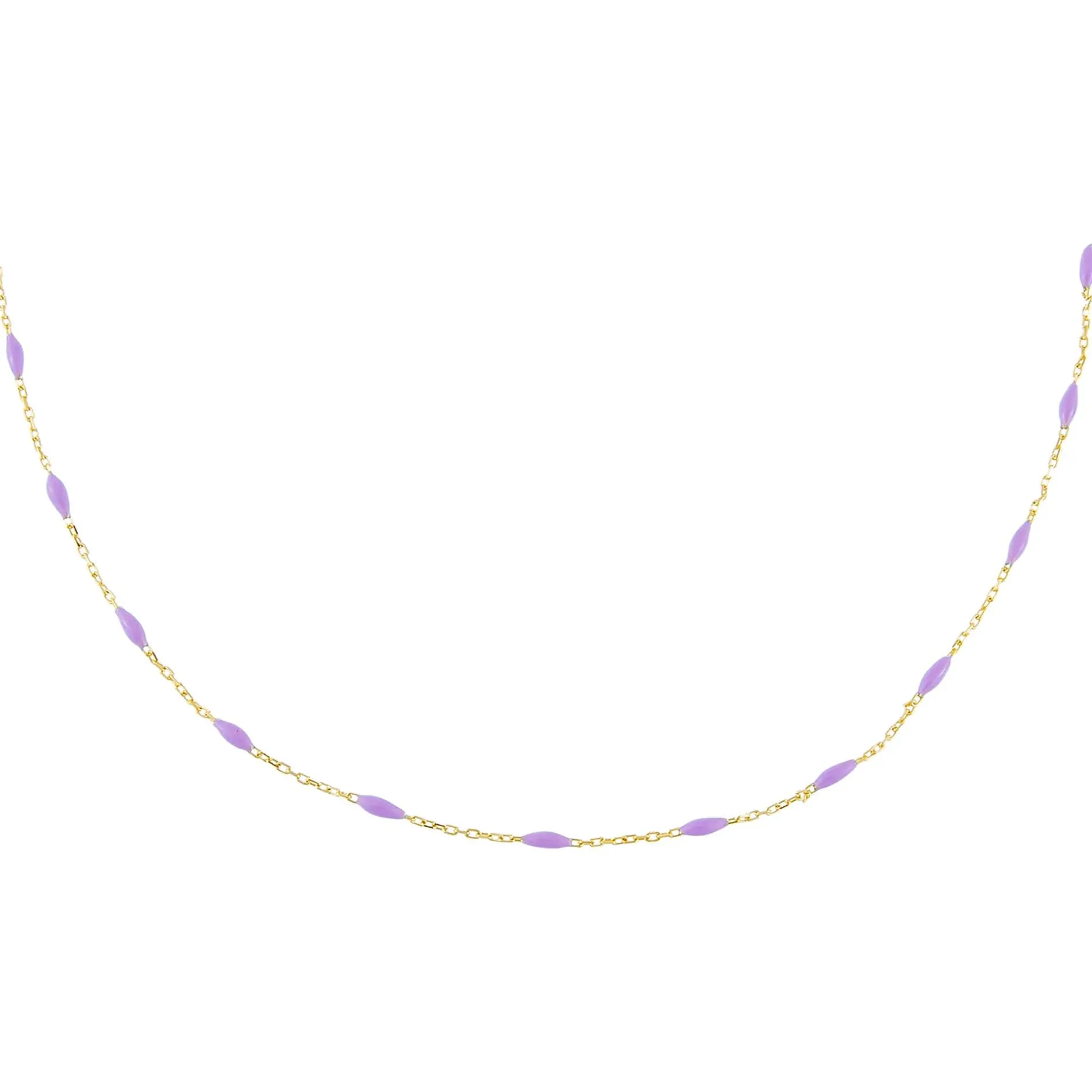 Colored Enamel Bead Necklace