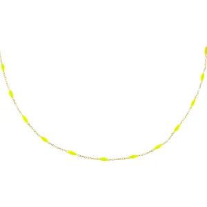 Colored Enamel Bead Necklace