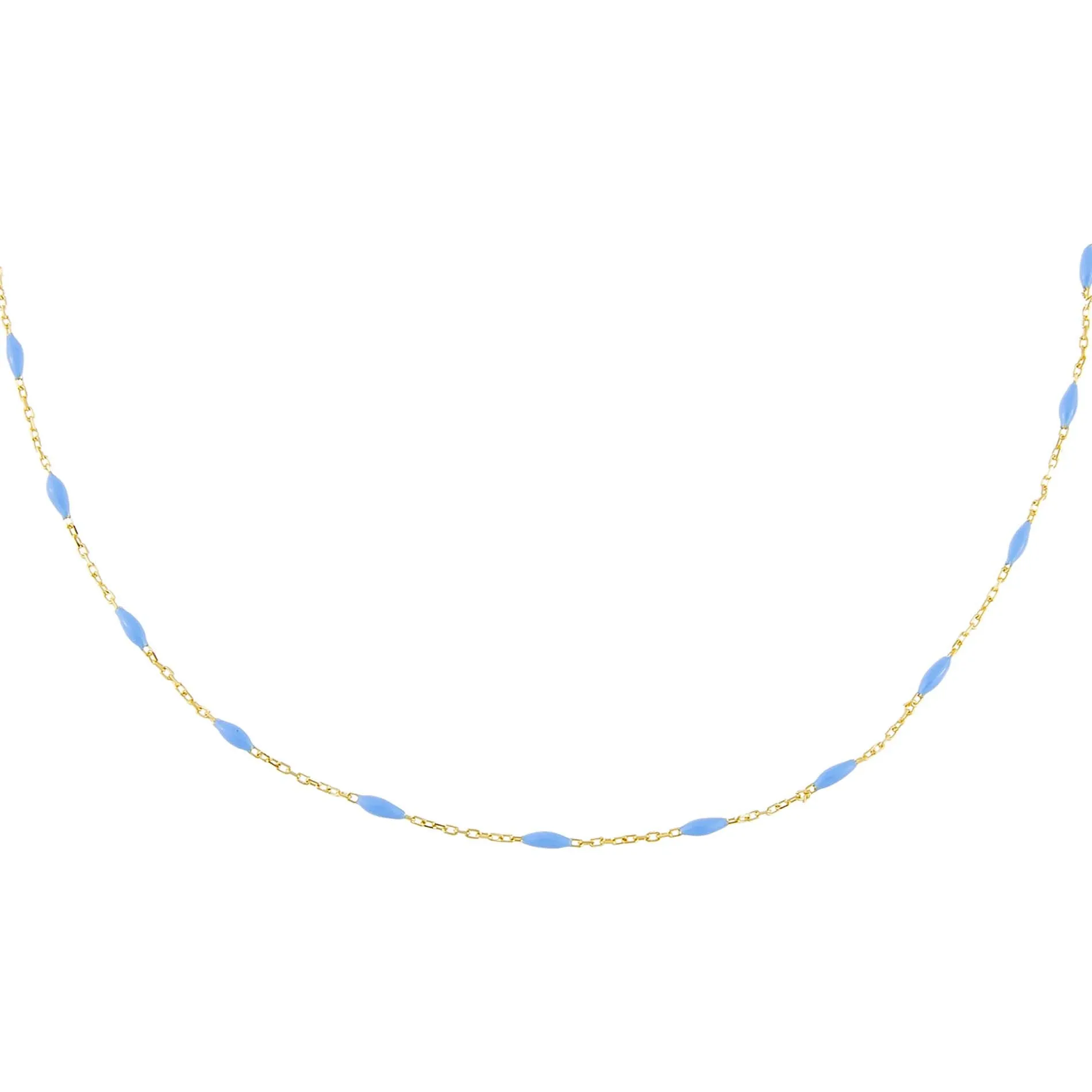 Colored Enamel Bead Necklace