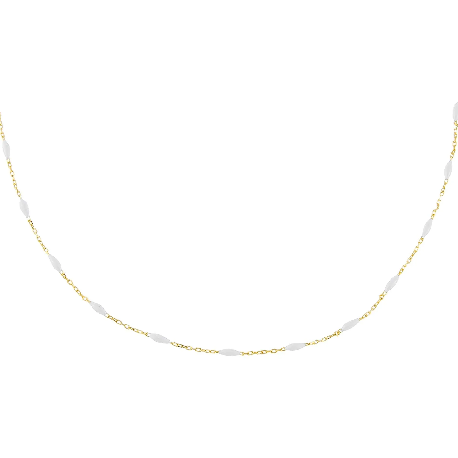 Colored Enamel Bead Necklace