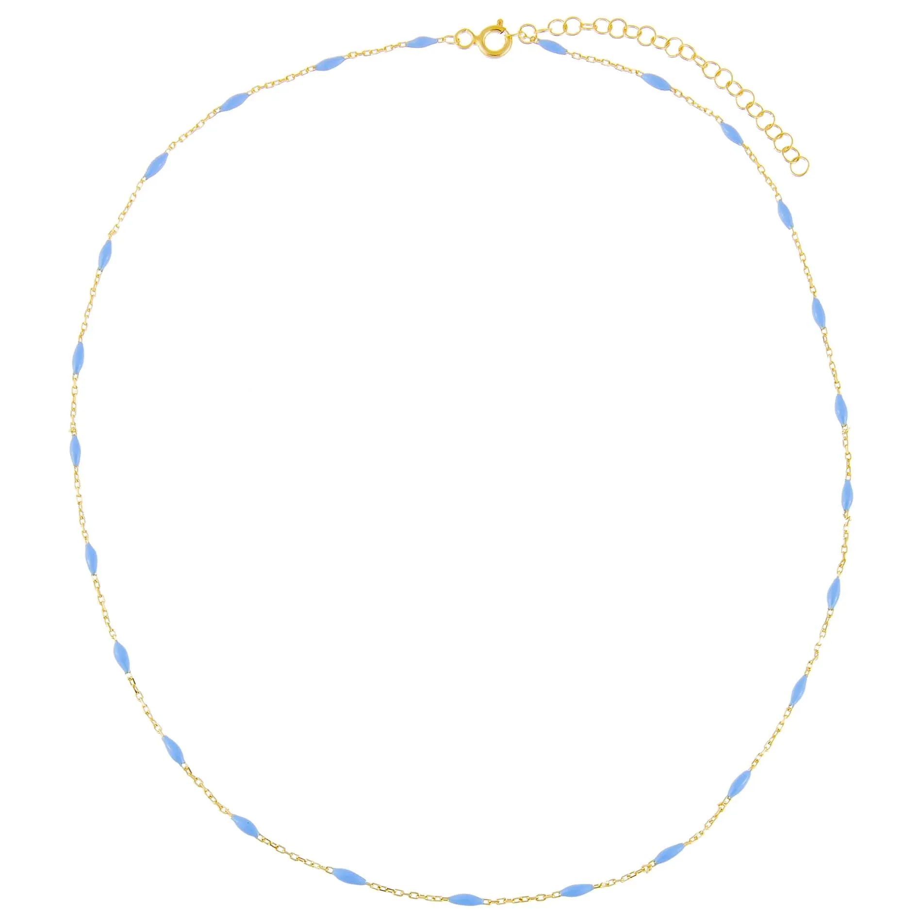 Colored Enamel Bead Necklace