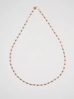 copper bead necklace - yellow gold