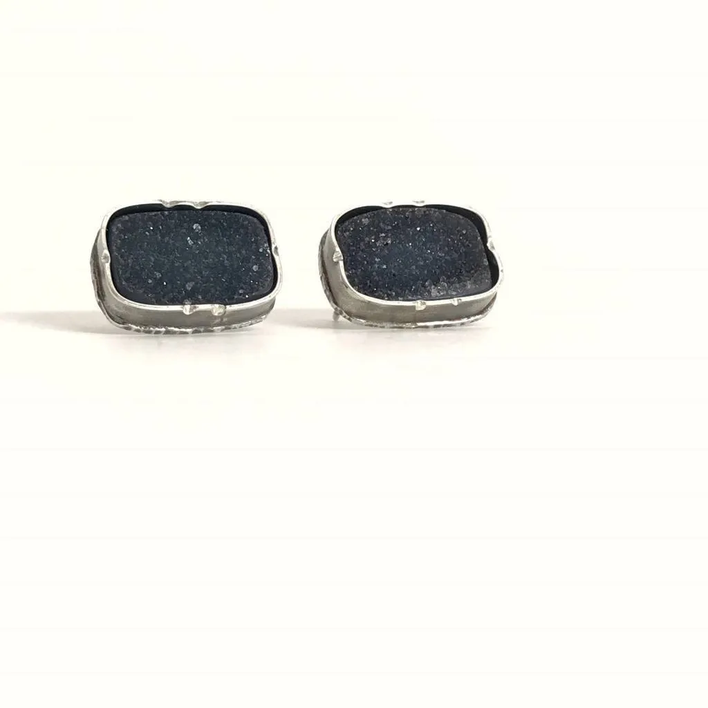 Creative Black Tie Medium Studs - square/rectangle (wholesale)