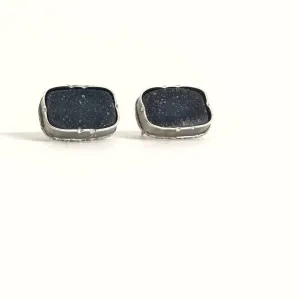 Creative Black Tie Medium Studs - square/rectangle (wholesale)
